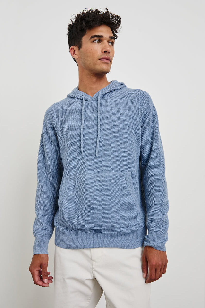 Rails Matador hoodie in light blue heather