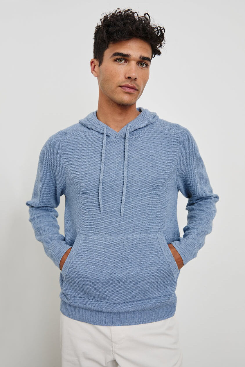 Rails Matador hoodie in light blue heather