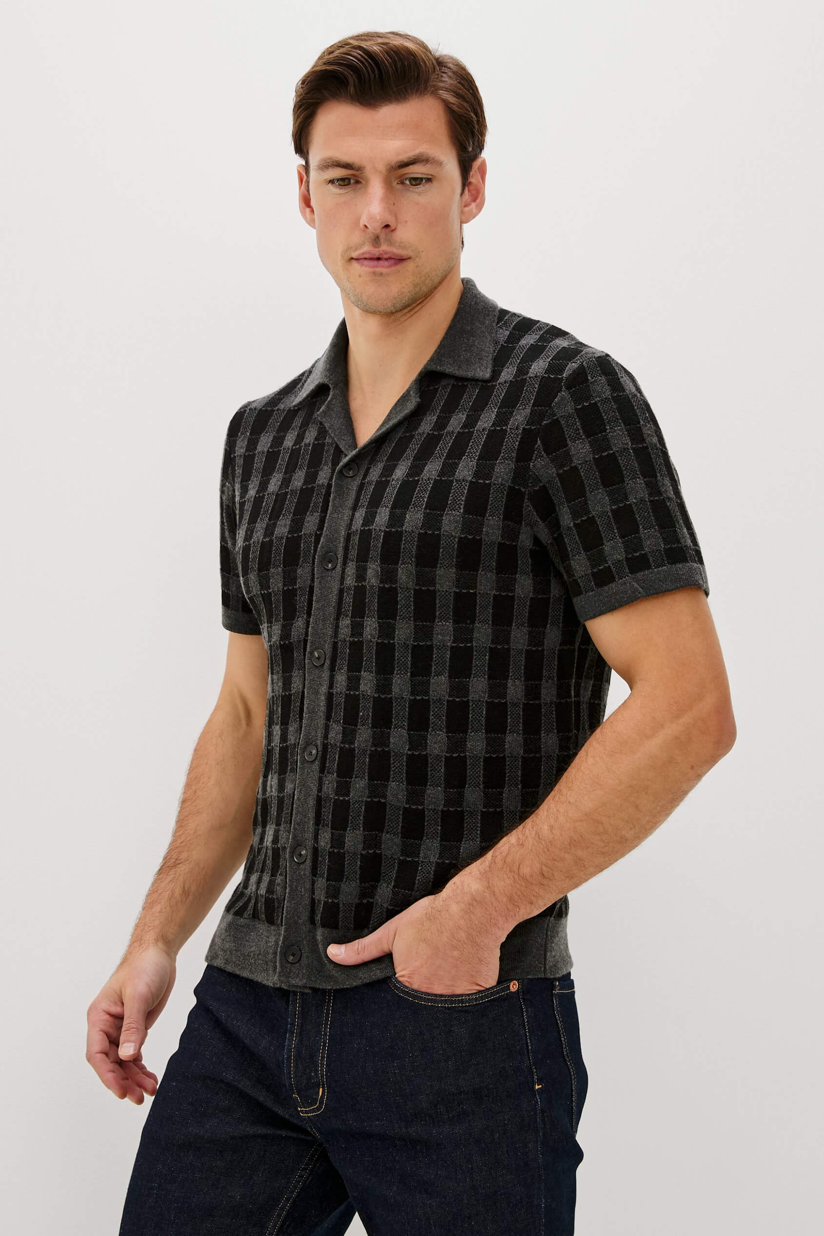 Rails Ronan Shirt in charcoal black