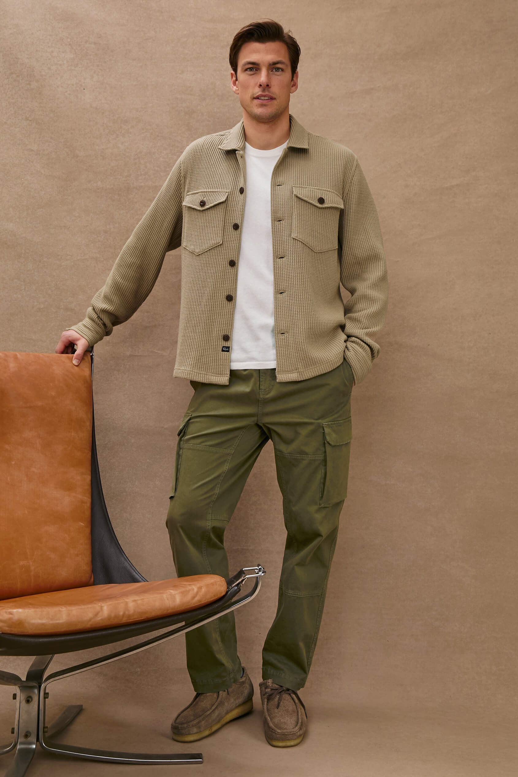 Rails Wells Overshirt in barley