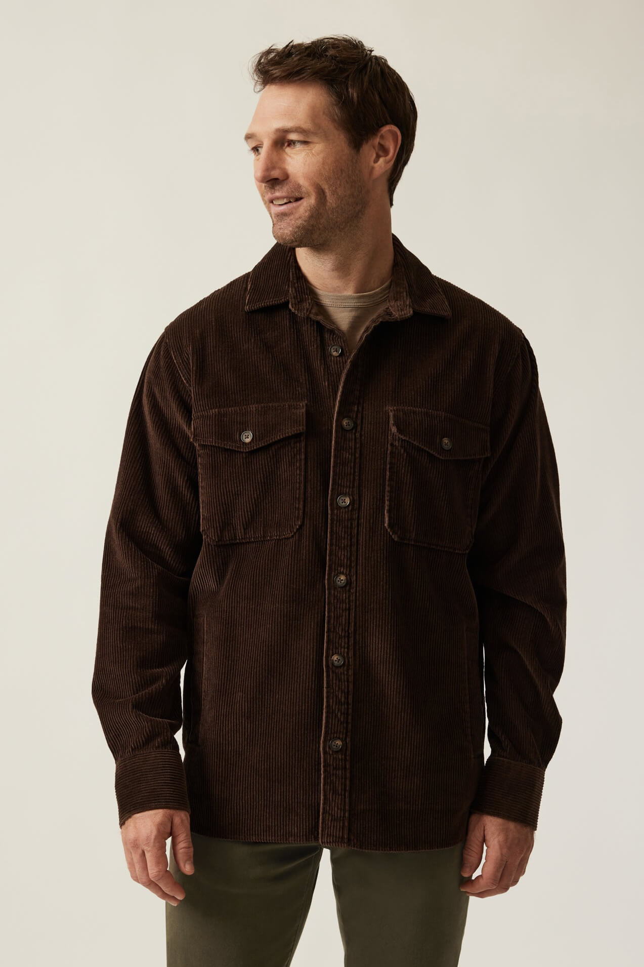 Rails Wells Overshirt in chocolate
