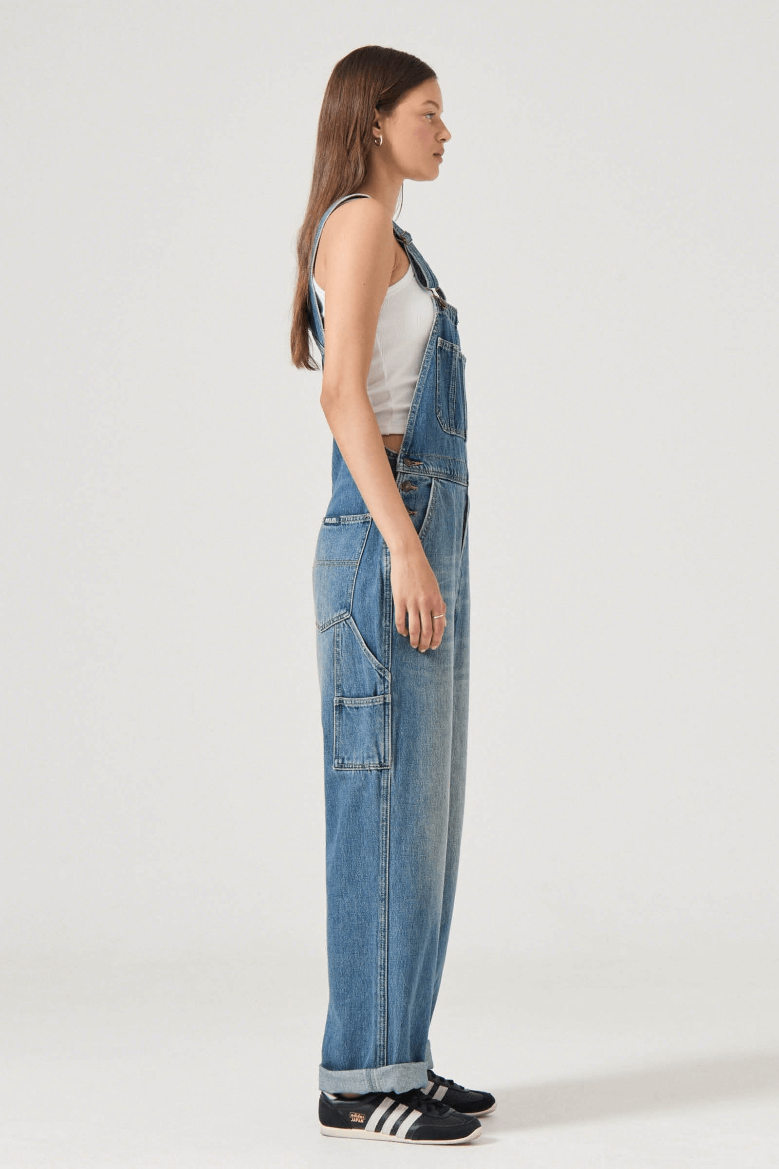 Rollas Jeans Super Loose Overalls in dakota vintage