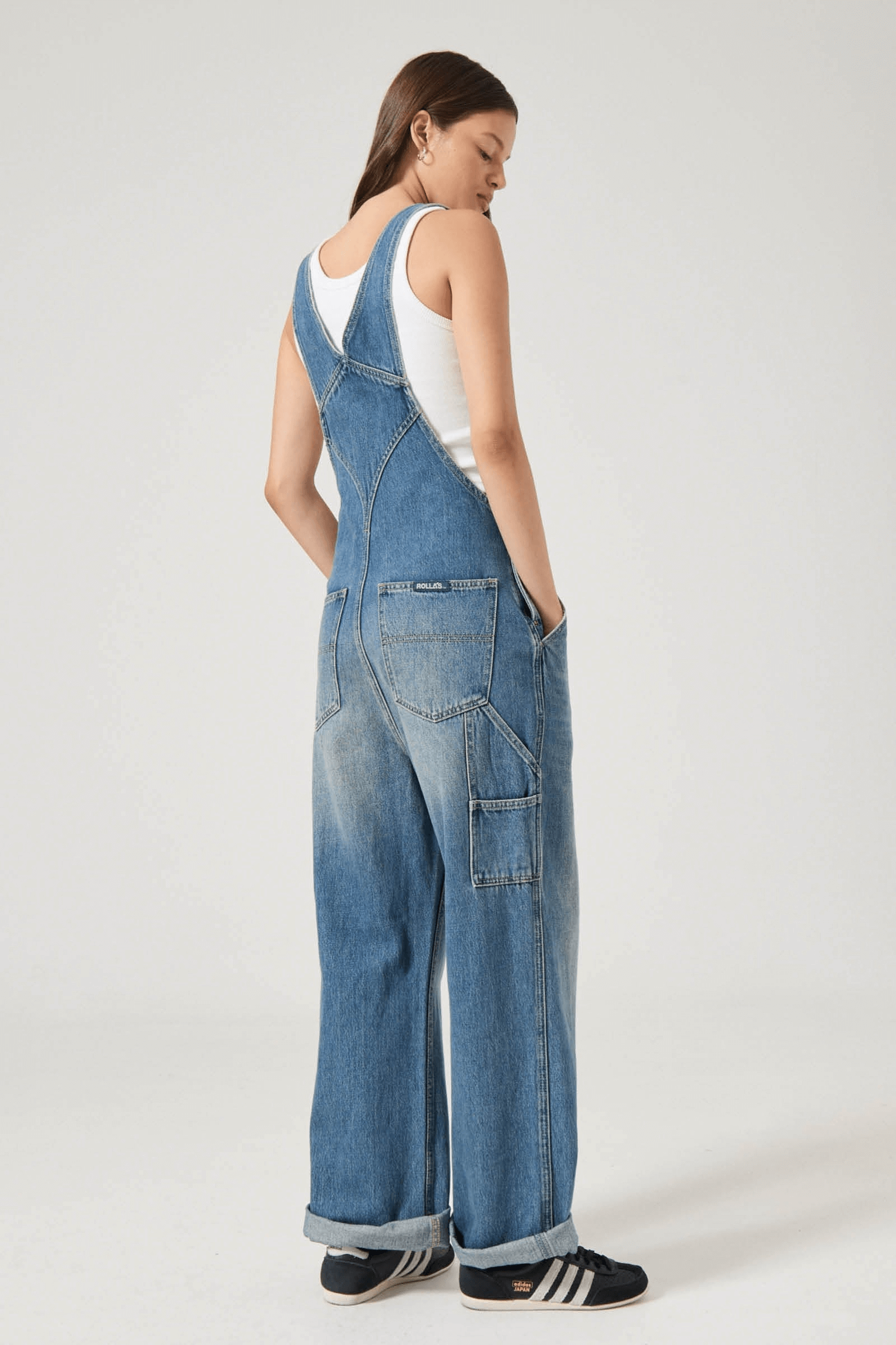 Rollas Jeans Super Loose Overalls in dakota vintage