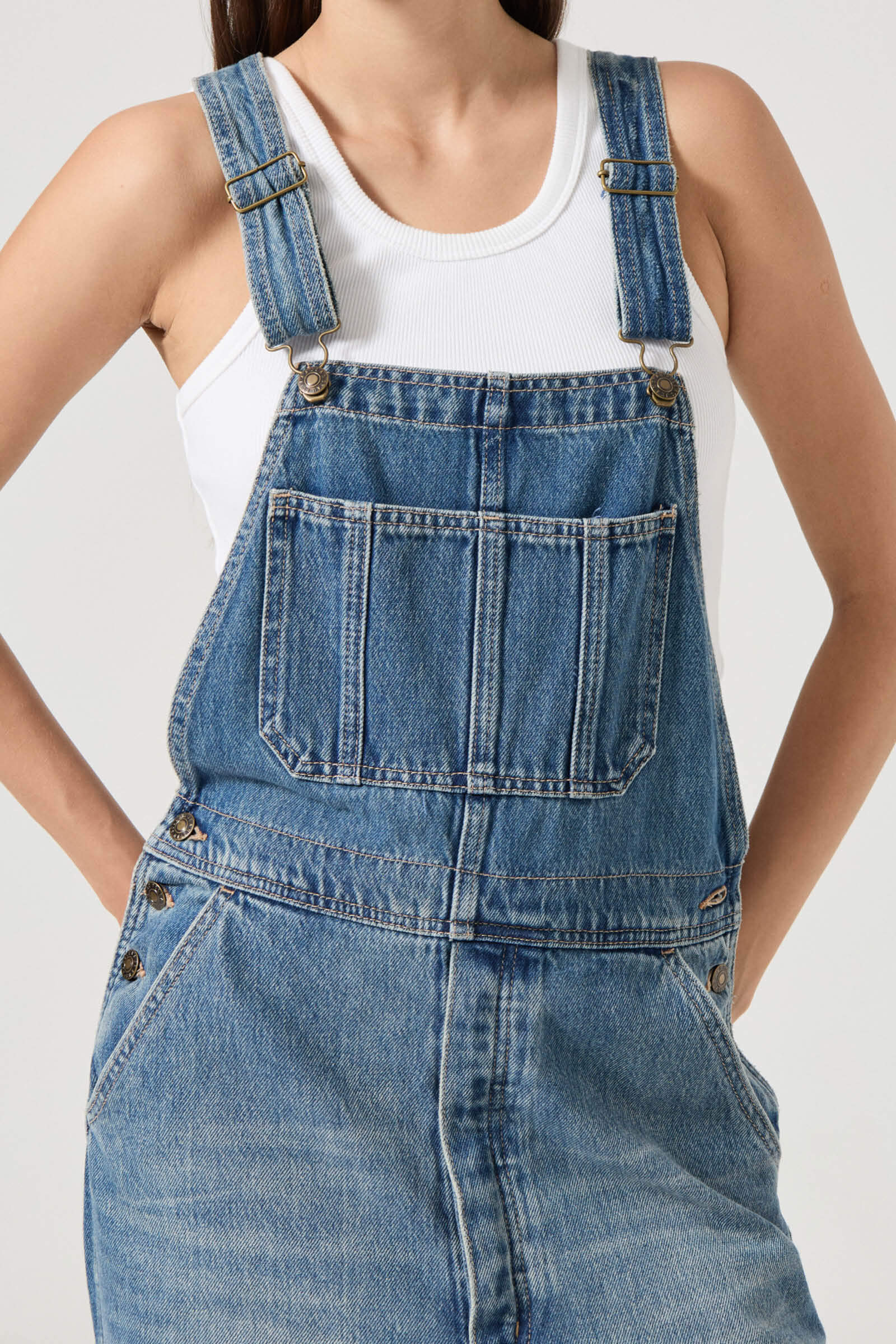 Rollas Jeans Super Loose Overalls in dakota vintage