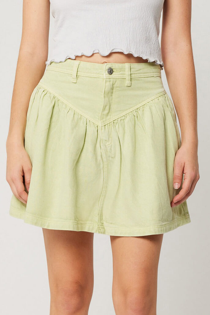 Rollas jeans leonie mini skirt in pistachio