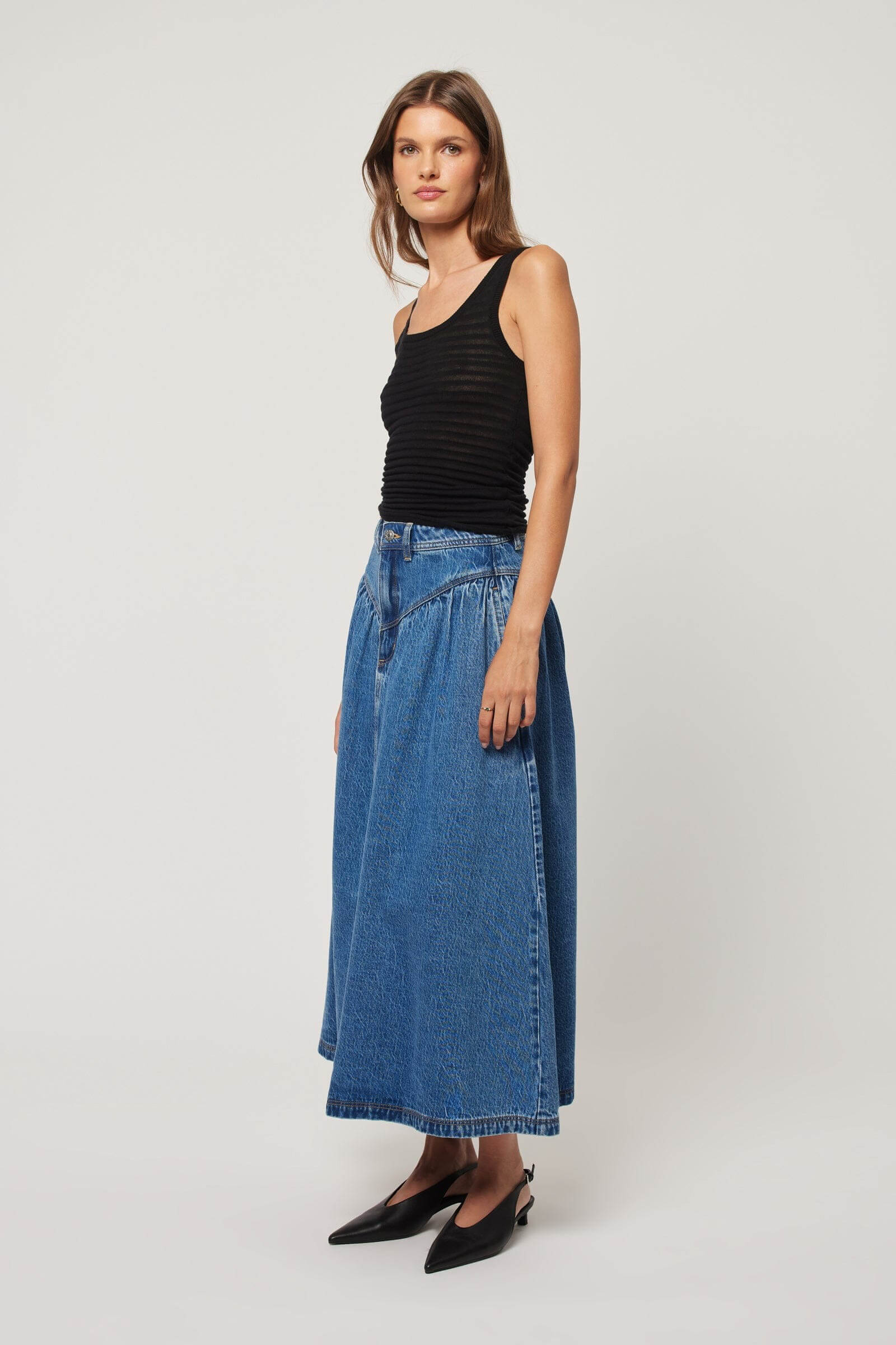 Rollas Jeans leonie skirt in river blue