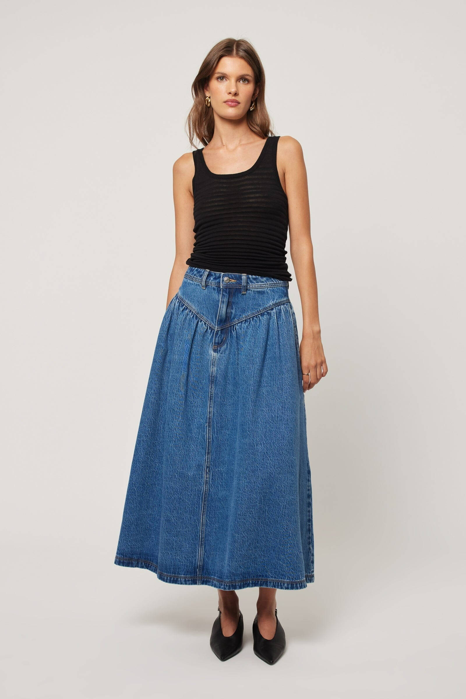 Rollas Jeans leonie skirt in river blue