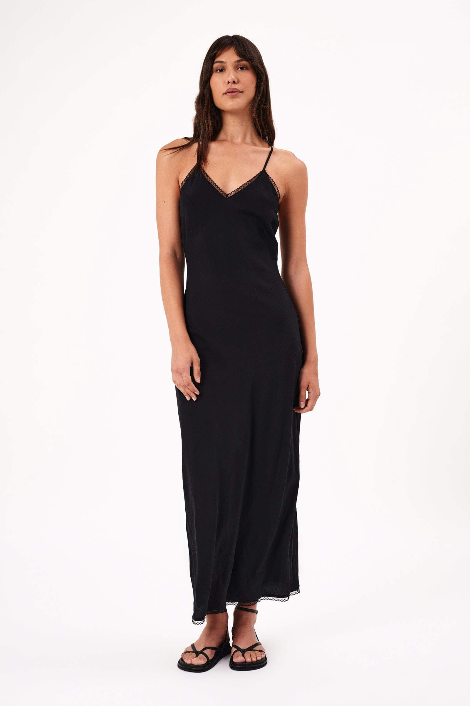 Rolla's Jeans margaux bamboo slip dress in black