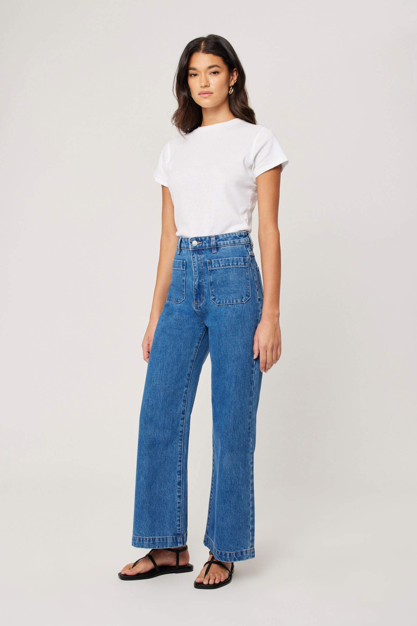 Rollas Jeans sailor wide leg in ashley blue