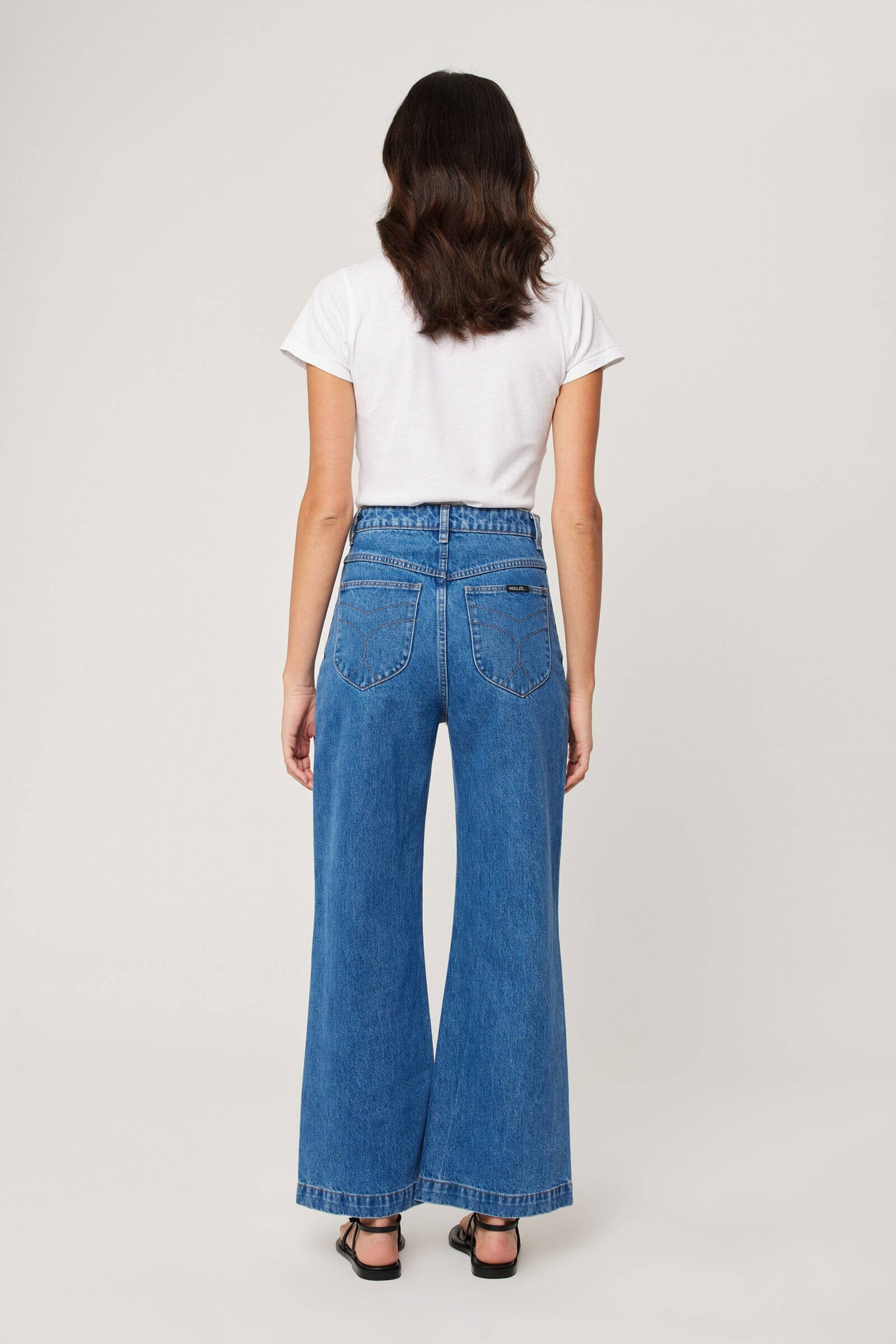 Rollas Jeans sailor wide leg in ashley blue