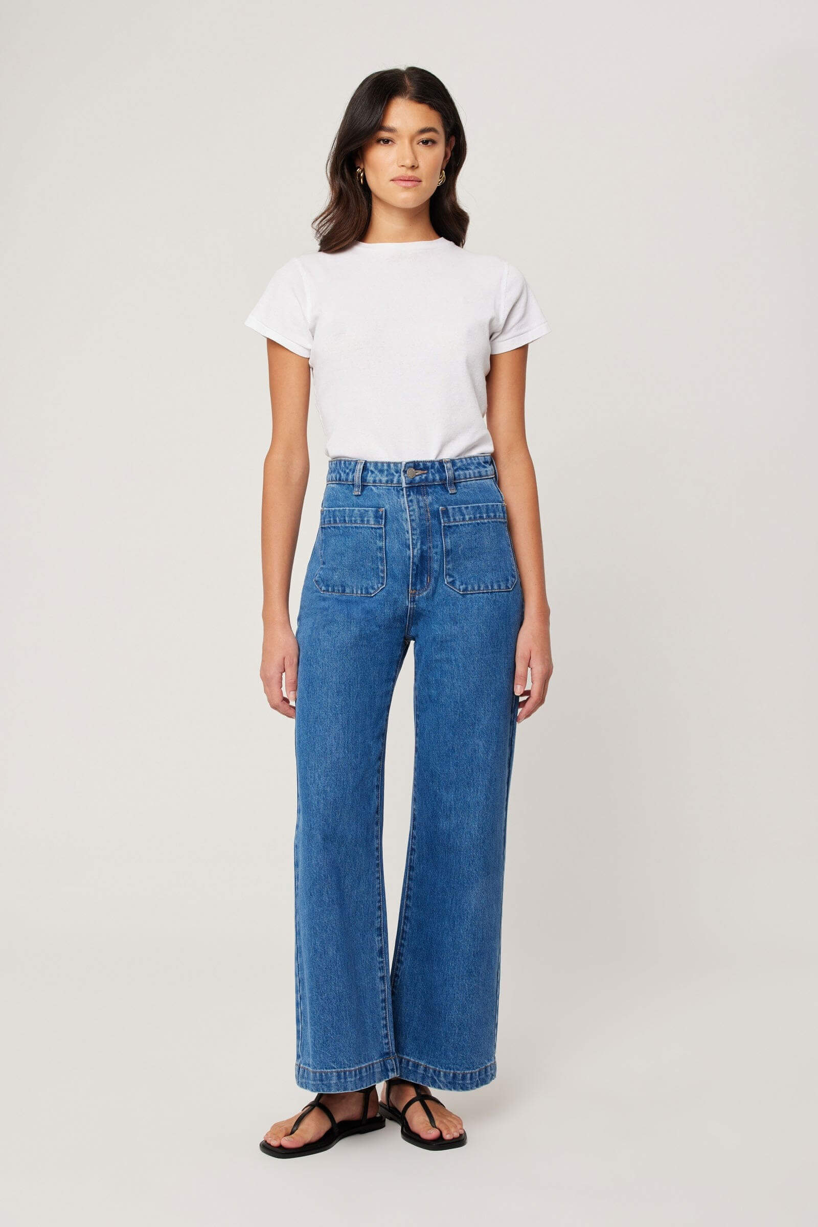 Rollas Jeans sailor wide leg in ashley blue