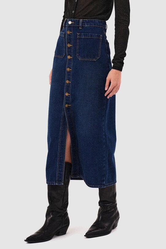 Rollas Jeans sailor skirt in dark vintage indigo