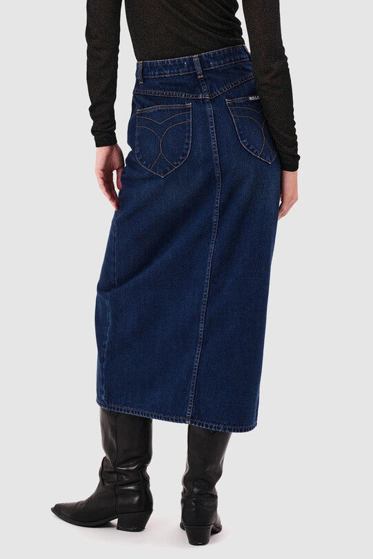 Rollas Jeans sailor skirt in dark vintage indigo