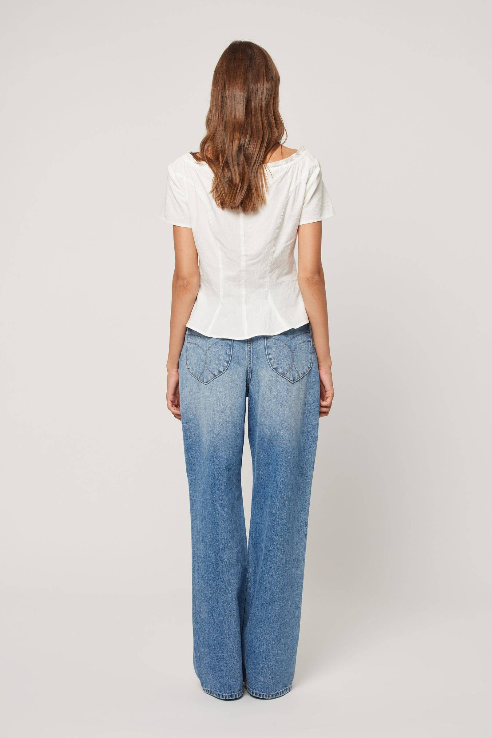 Rollas Jeans Stevie relaxed jeans in brad blue