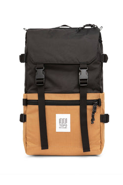 black and khaki rover pack by topo design