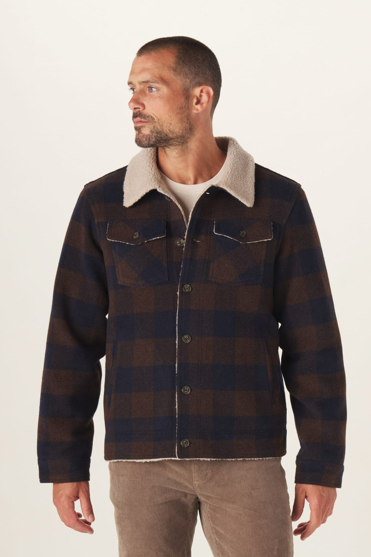 the normal brand mens sherpa jacket