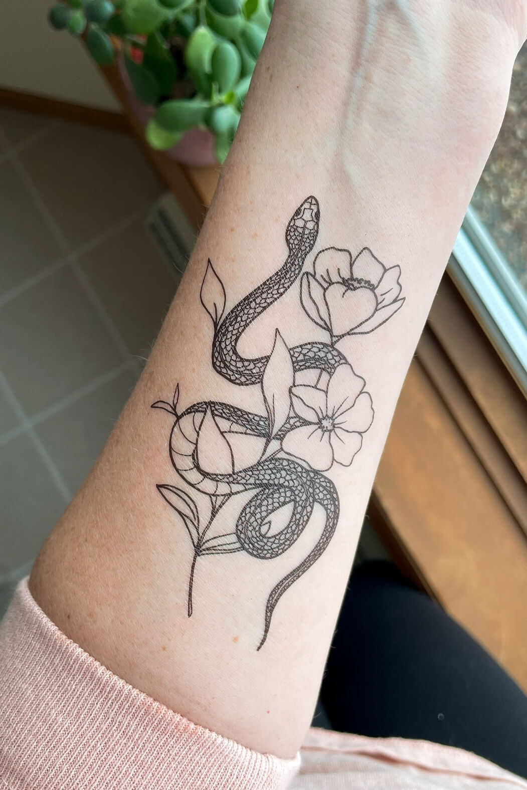 Saint & Company garden snake tattoo