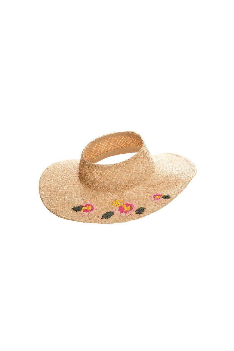 embroidered hat by agua bendita
