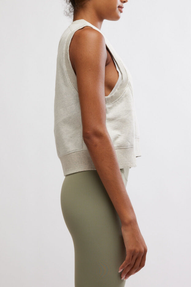 Free People intercept tank in heather grey