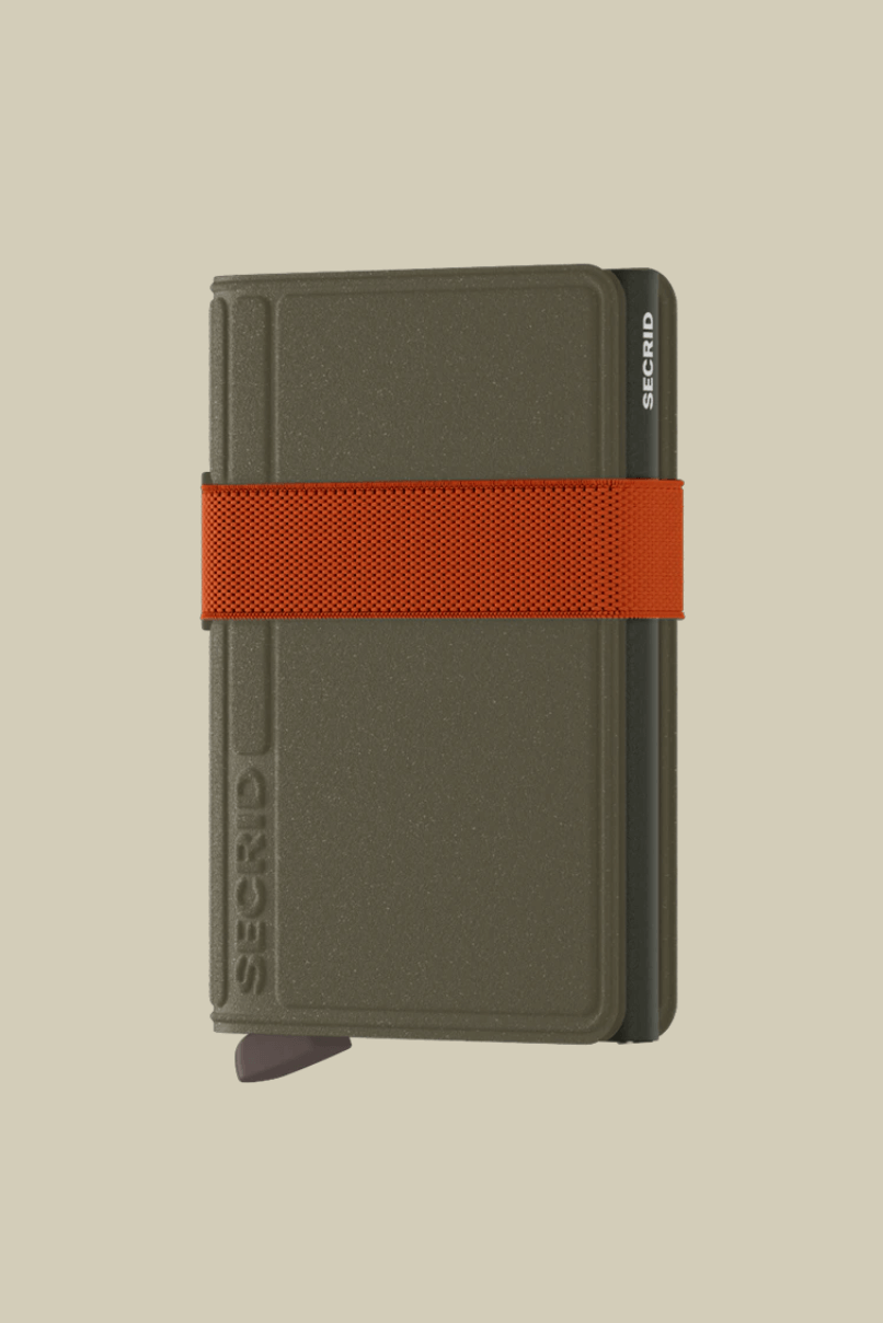 Secrid band wallet in green and orange