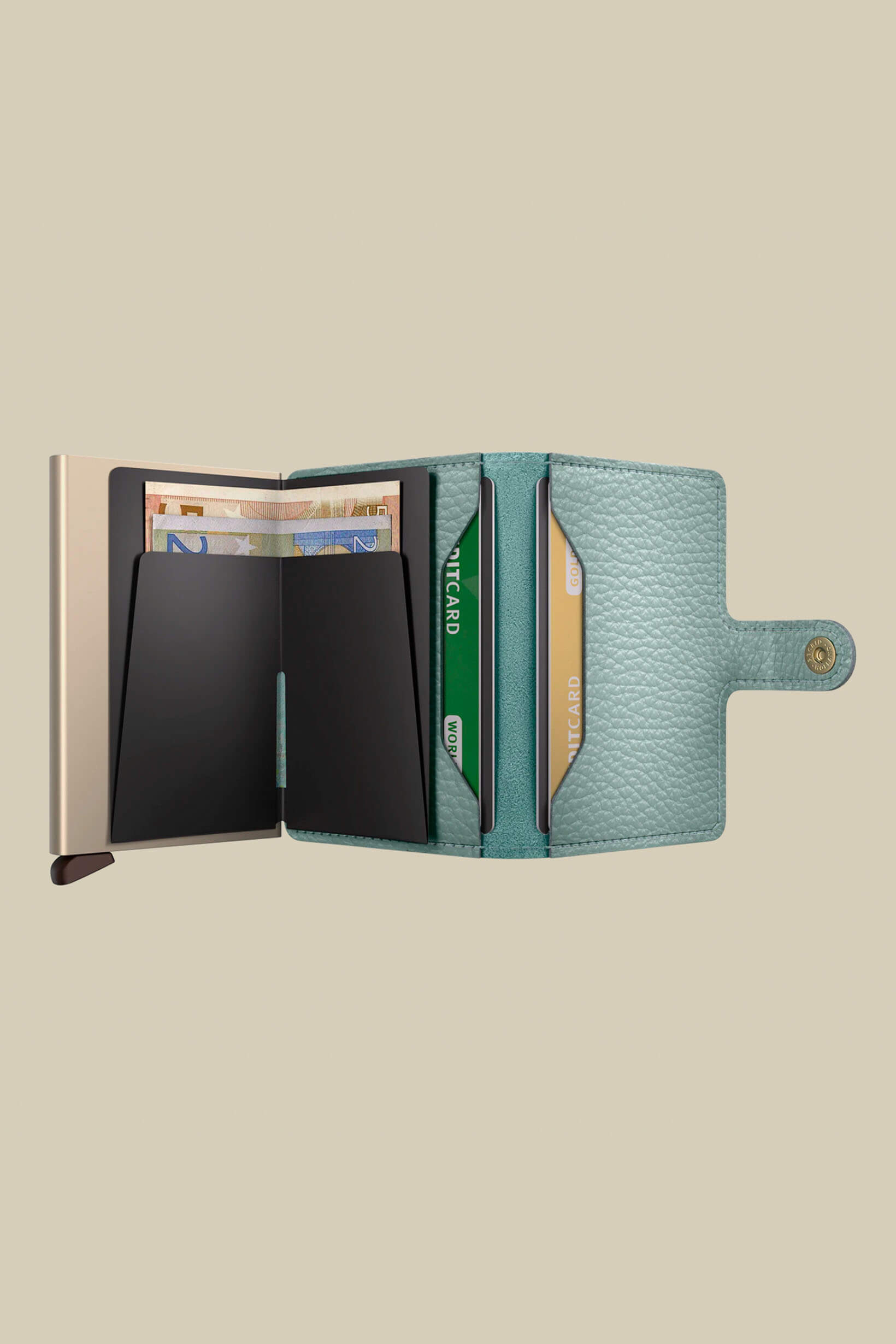 Secrid miniwallet in pebble sea green