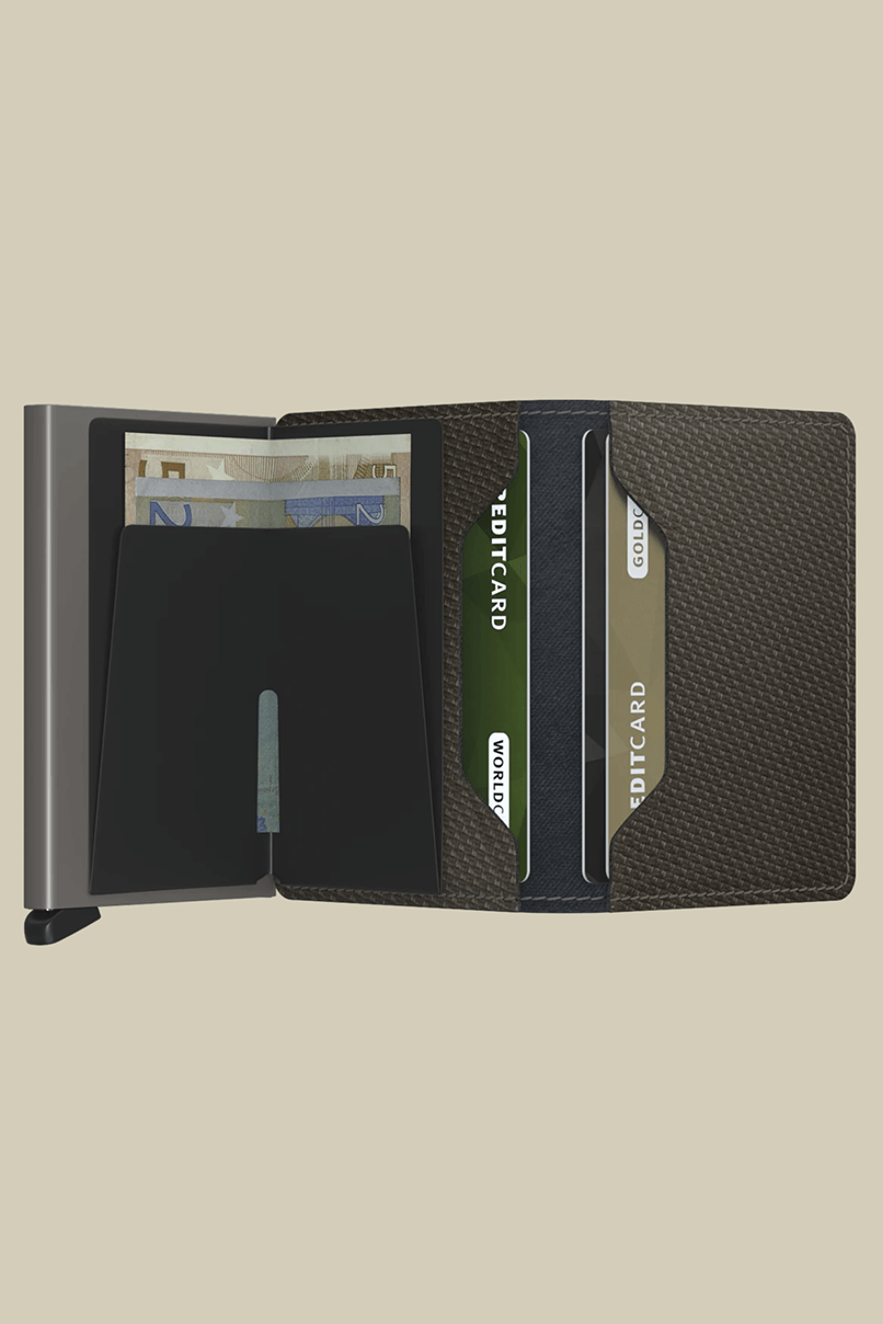 Secrid slim wallet in carbon khaki