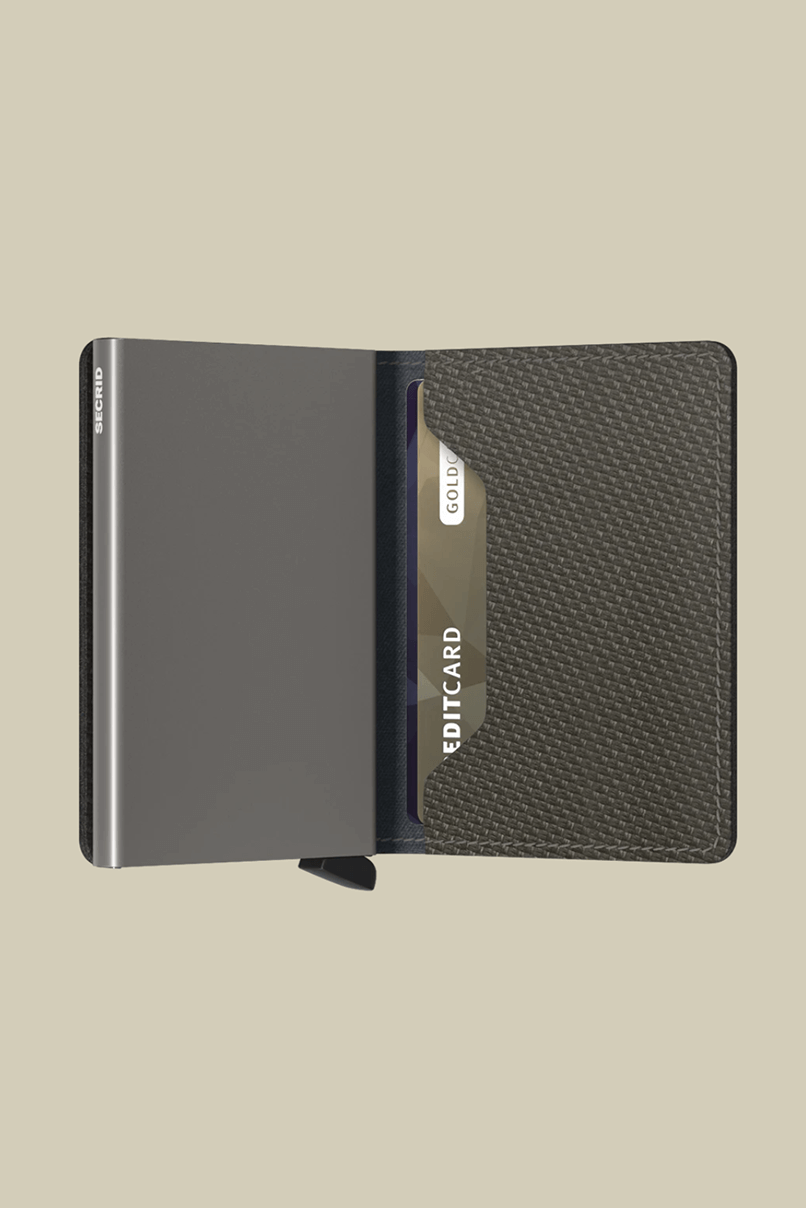 Secrid slim wallet in carbon khaki