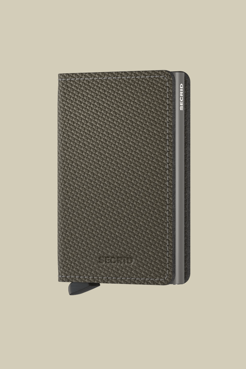 Secrid slim wallet in carbon khaki