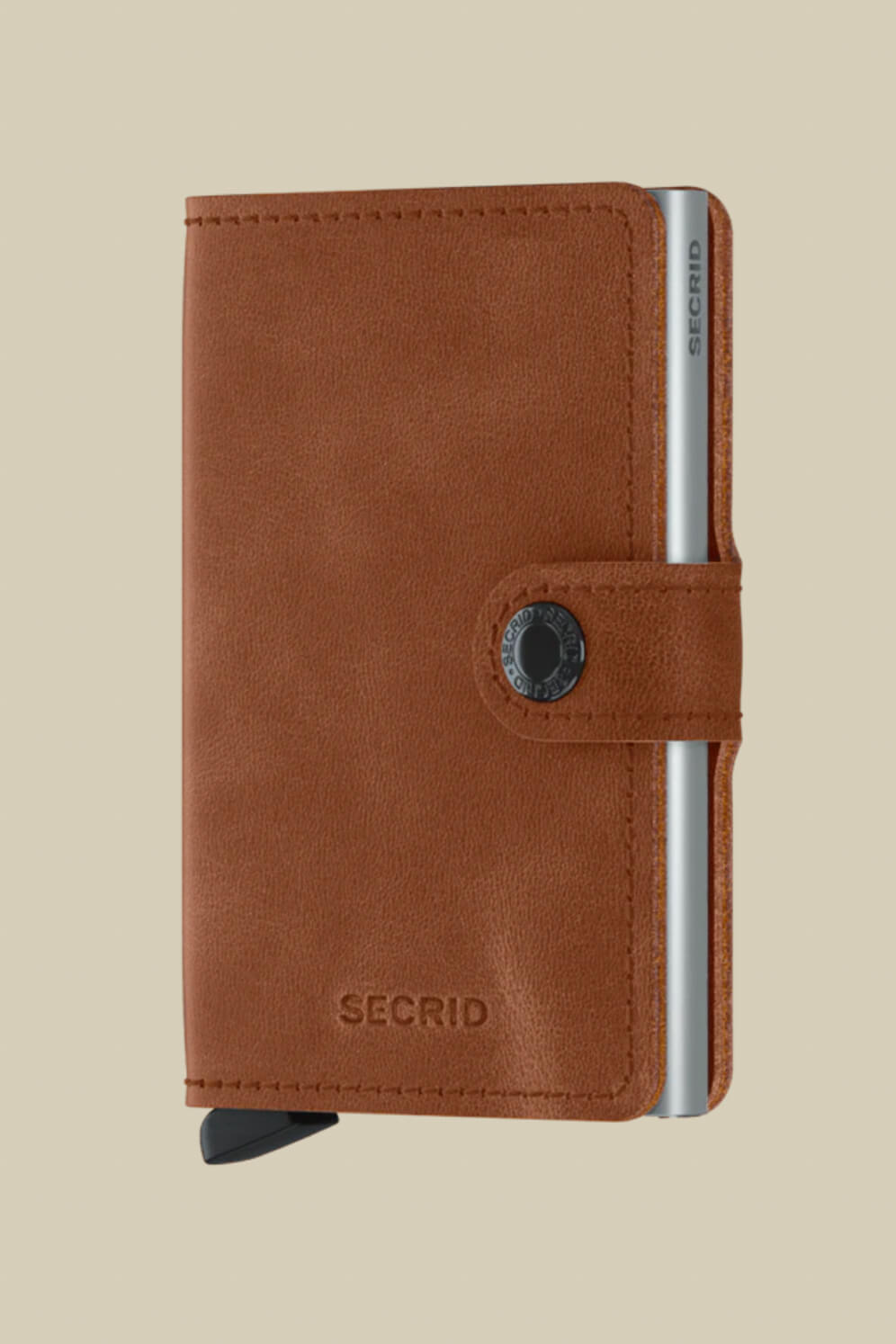 Secrid miniwallet in vintage cognac silver