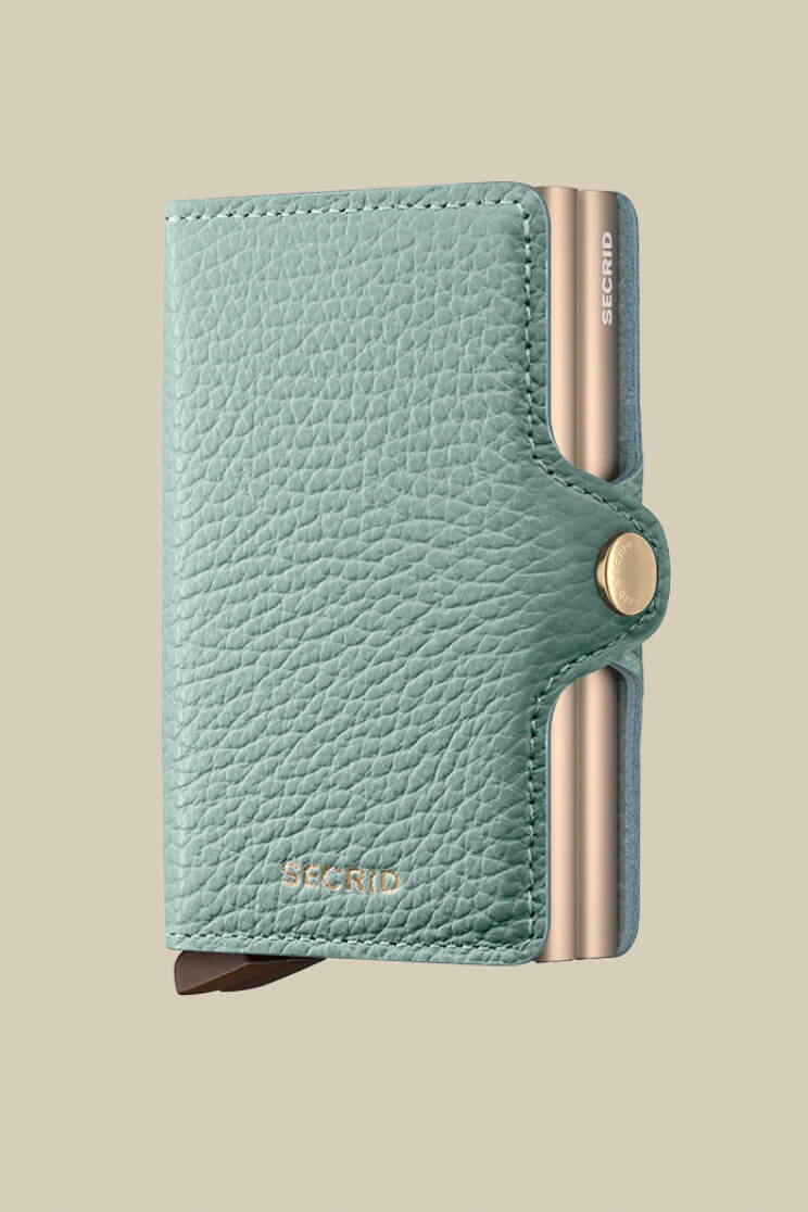 SEcrid wallets twin wallet in pebble sea green