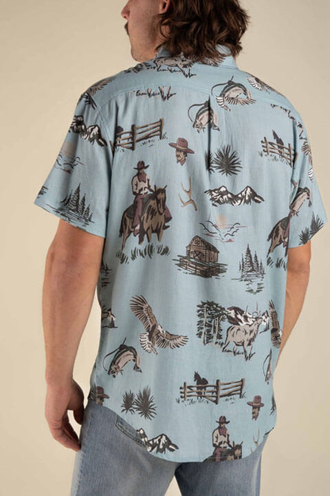 Sendero City Slicker short sleeve shirt in sky grande