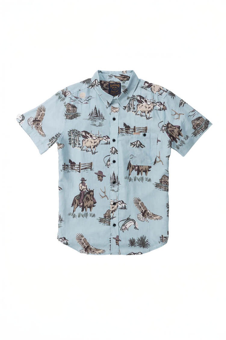 Sendero City Slicker short sleeve shirt in sky grande