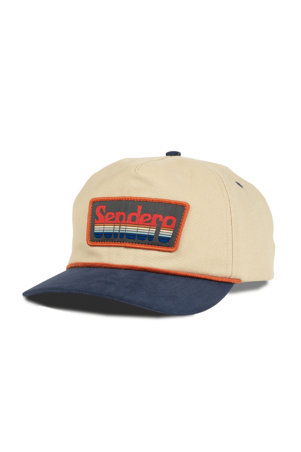 Sendero Retro Logo Hat in cream navy