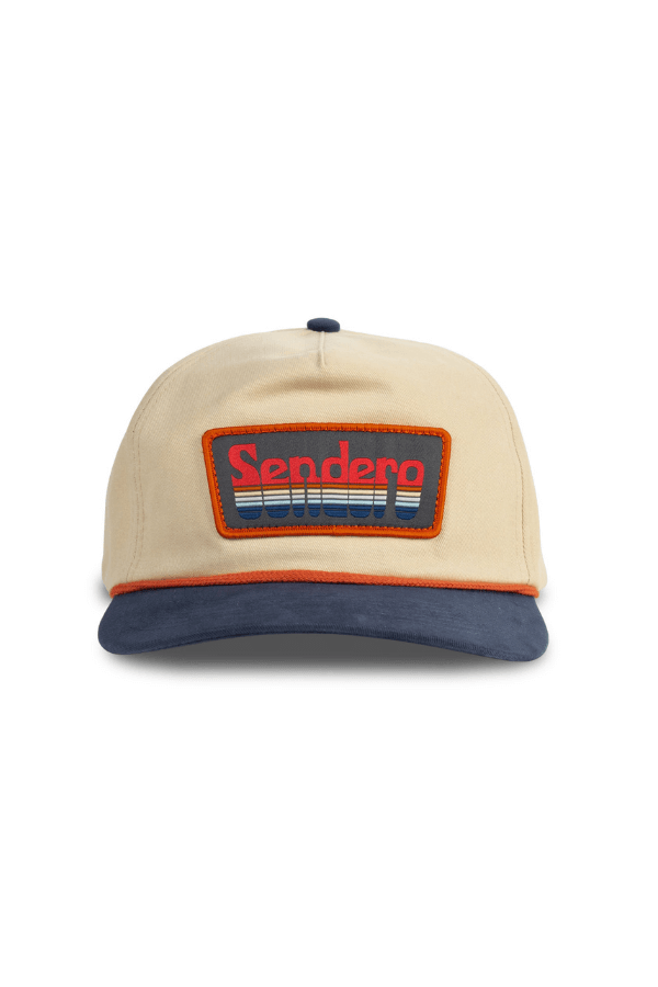 Sendero Retro Logo Hat in cream navy
