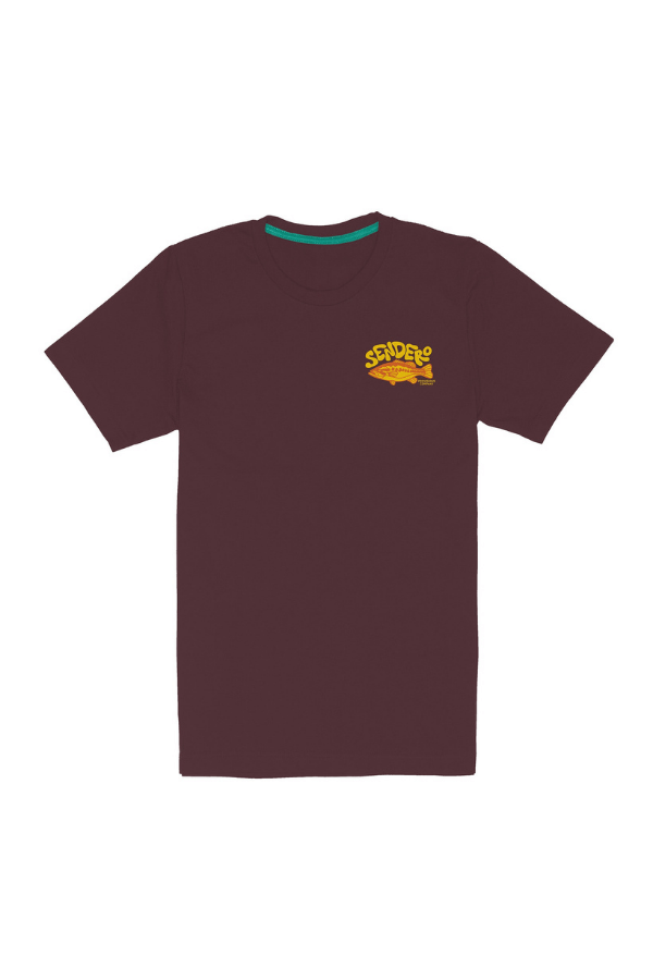 Sendero Lunker Tee in burgundy