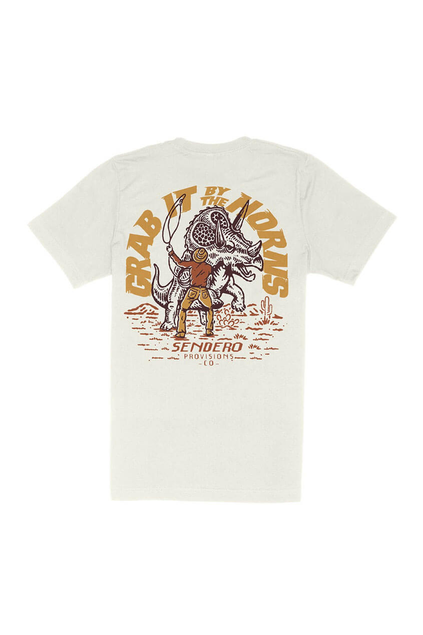 Sendero Triceratops tee in vintage white