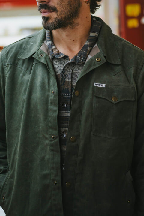 Sendero Waxed Jacket in badlands sage