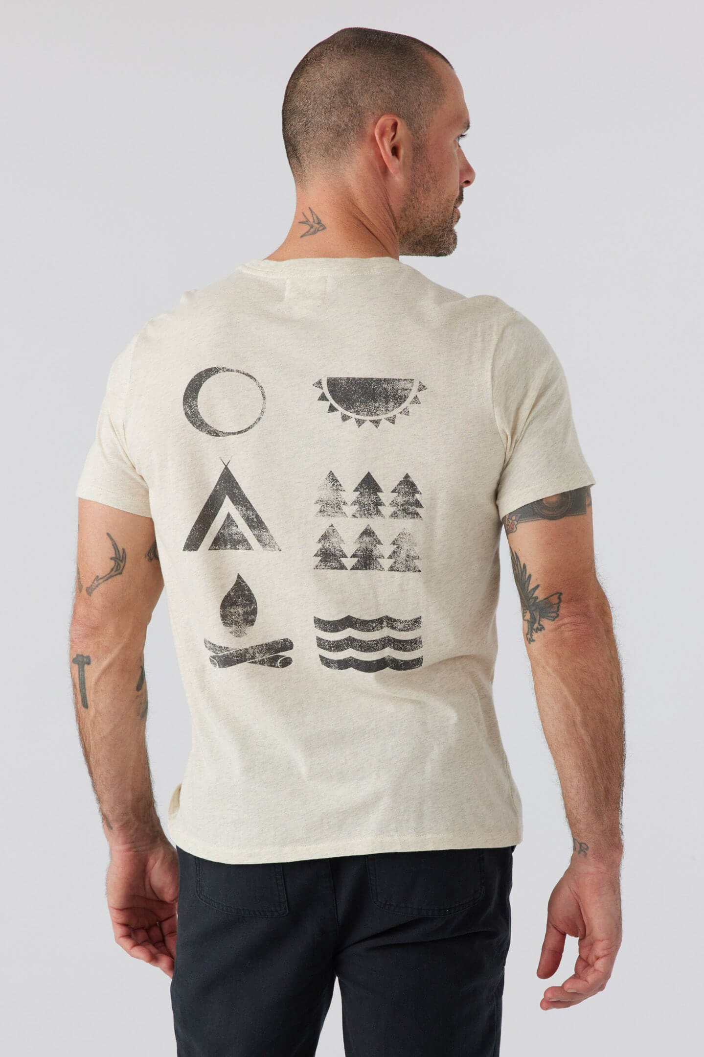 Sol Angeles salute sunset tee in oatmeal