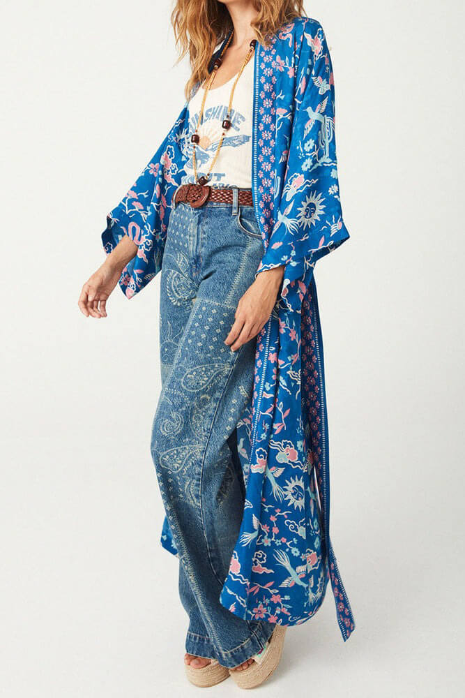 Spell desert bandita maxi robe in cobalt