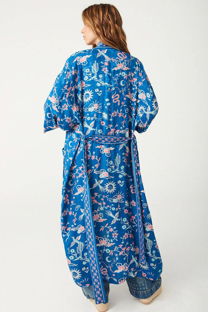 Spell desert bandita maxi robe in cobalt