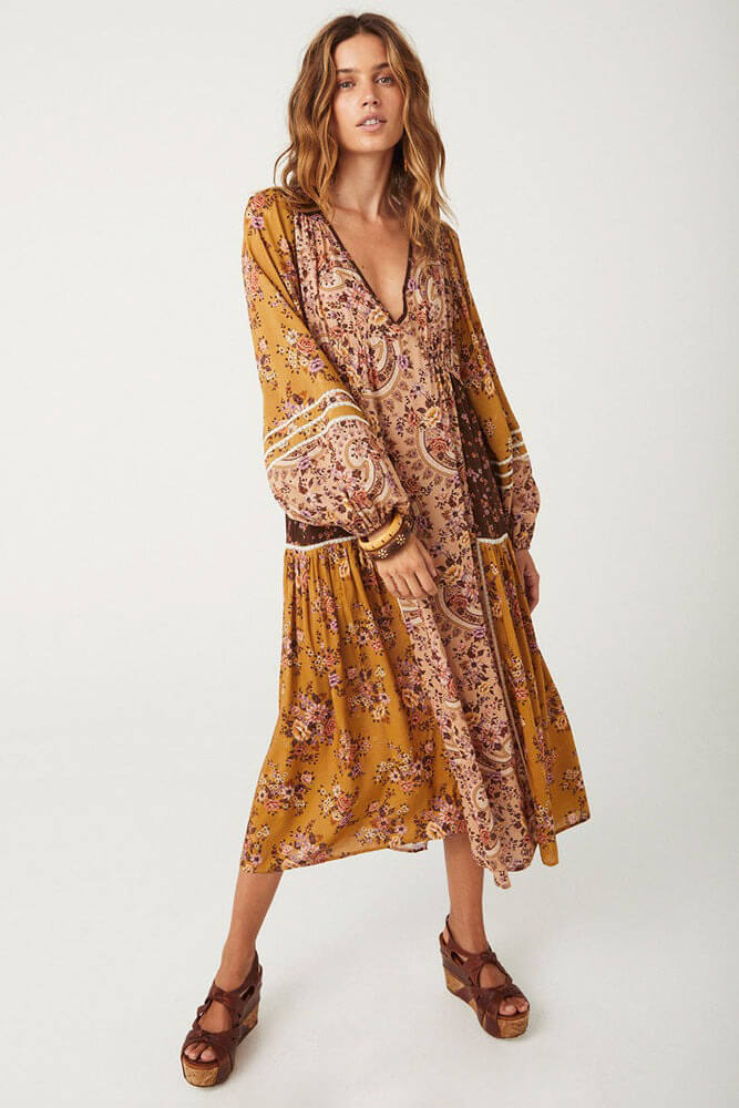 Spell Melody midi dress in woodstock