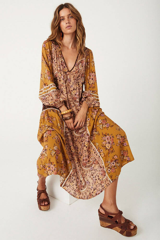 Spell Melody midi dress in woodstock