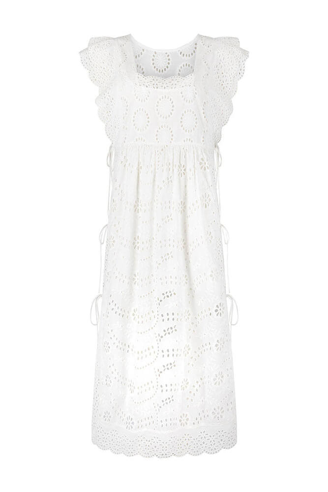 Spell Yaya Lace Kaftan in antique white