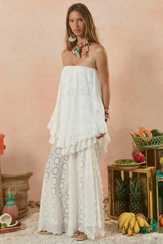 Spell Yaya Lace Scarf Mini Dress