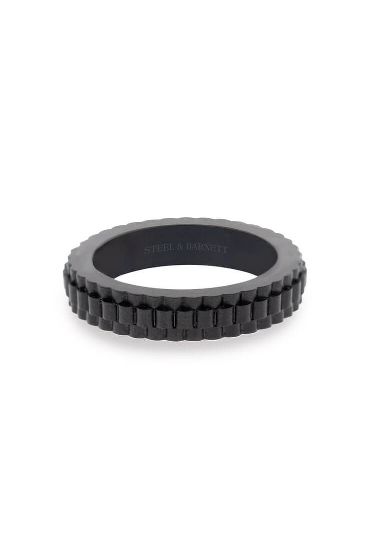 Steel & Barnett Nova ring in black