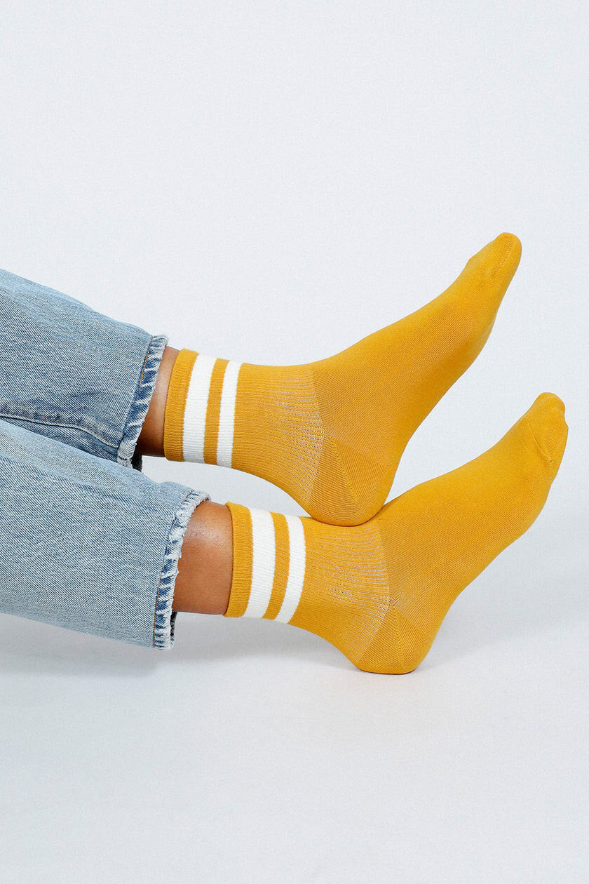 Tailored union jouer ankle sock in gold