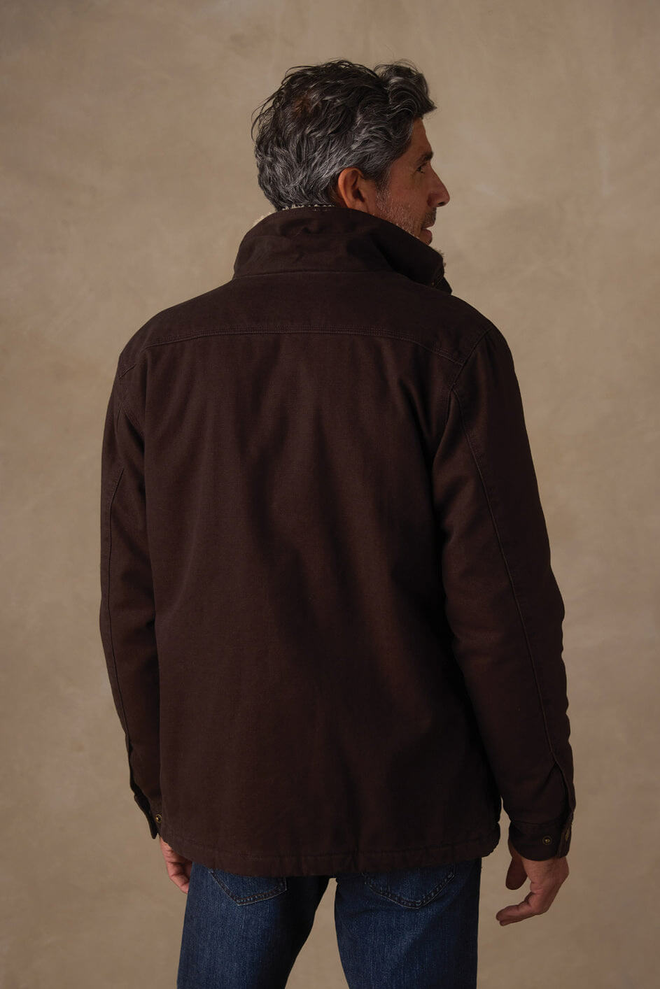 The Normal Brand Canvas Chore Coat in umber