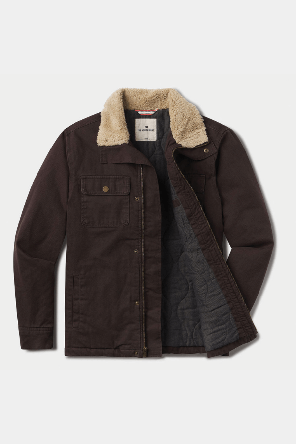 The Normal Brand Canvas Chore Coat in umber