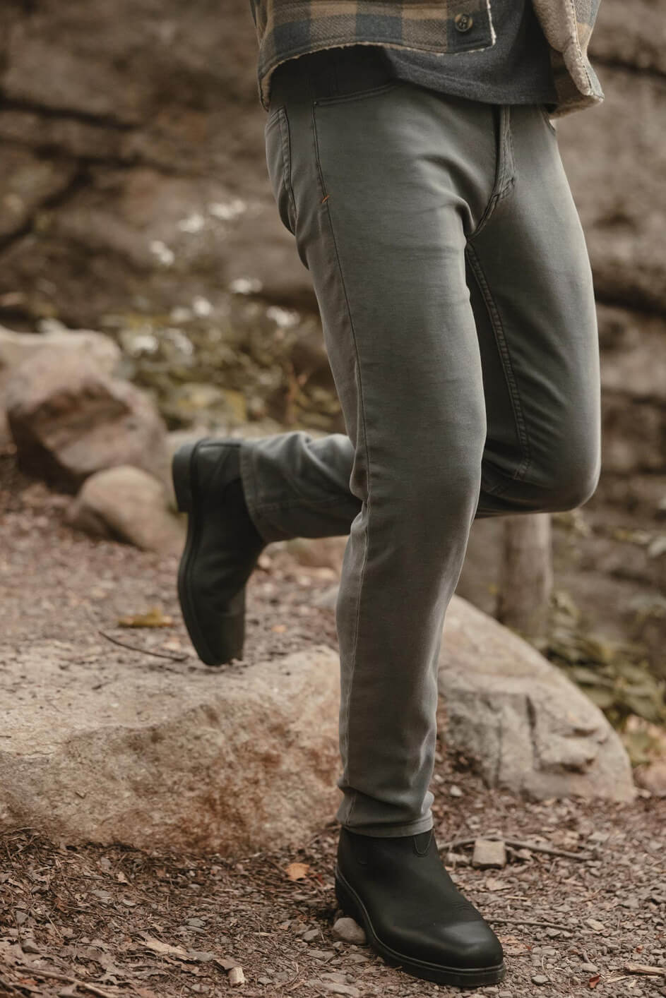 The Normal Brand comfort terry pant in steel