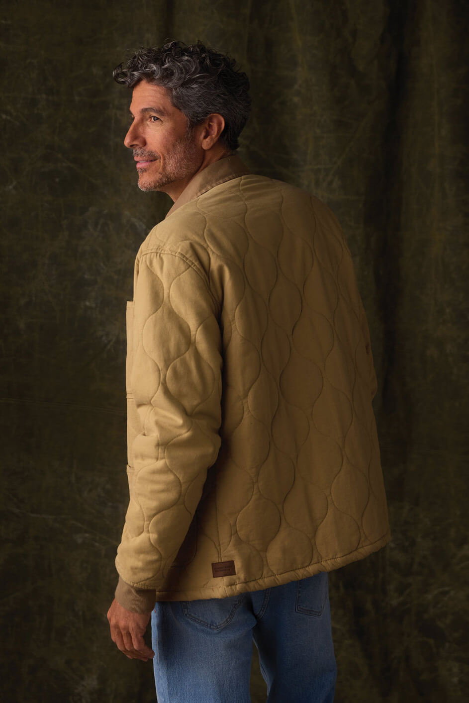 The Normal Brand James Canvas Liner Jacket in tan cedar